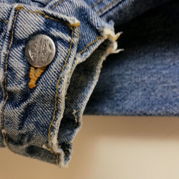 Vintage Harley Davidson Eagle Denim Jacket Motorcycles Adult Blue Medium Biker - Picture 9 of 16